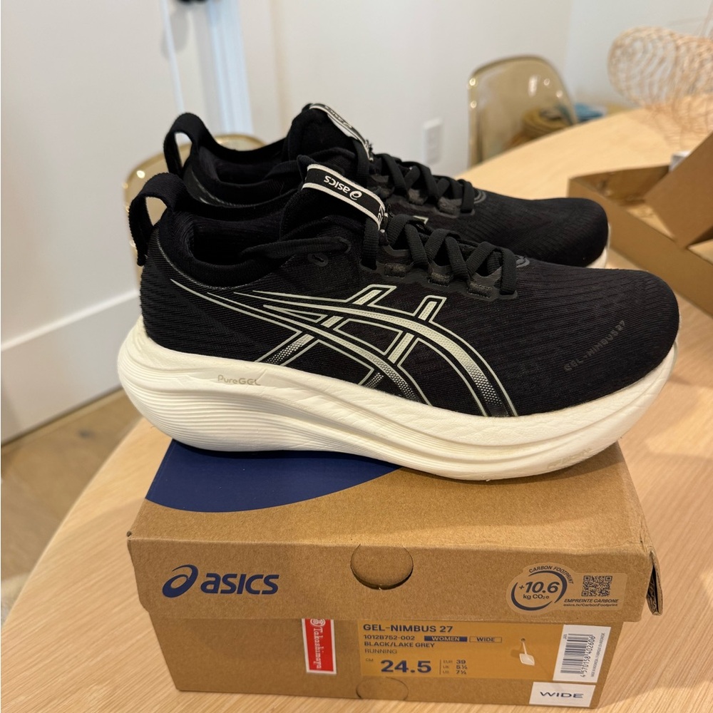Asics Gel-Nimbus 27 Black Gray Sneakers